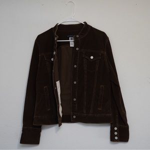 Brown corduroy Gap button up jacket
